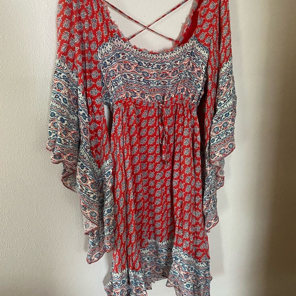 Free People Floral Boho Mini Dress Tunic